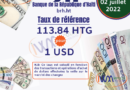 Haïti-Économie : Le taux de référence de la BRH pour ce samedi 02 juillet