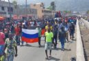 Cap-Haïtien : Deuxième journée de tension et de mobilisation, les manifestants brandissent le drapeau de la Russie